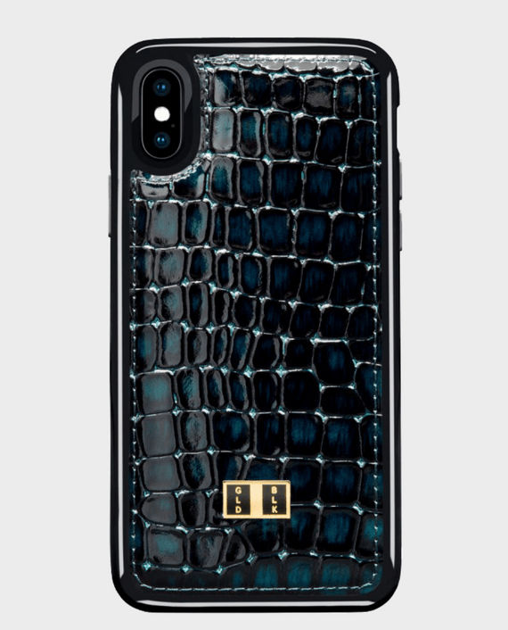 Gold Black iPhone X Case Milano Blue in Qatar