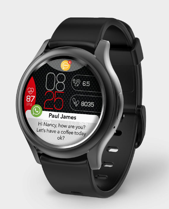 MYKRONOZ ZeRound3 Smartwatch Black in Qatar