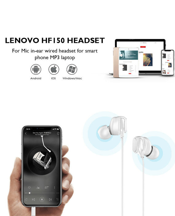Lenovo HF150 Headphones with Mic