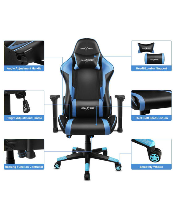 GalaxHero GH-002 Gaming Chair - Black/Blue
