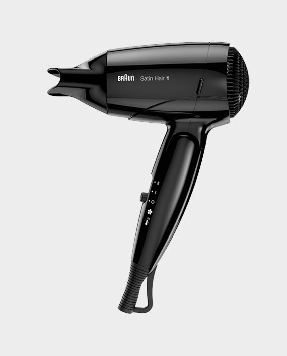 Braun Satin Hair 1 Style & Go Travel Dryer HD130 with Professional Style Nozzle
