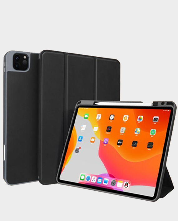 Green Premium Leather Case For Apple iPad 2019 10.2" - Black in Qatar