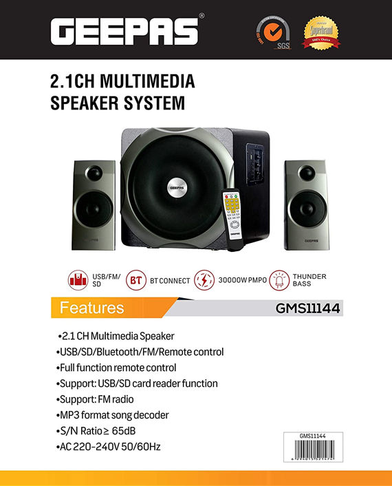 Geepas GMS11144 2.1 Channel Multimedia Speaker