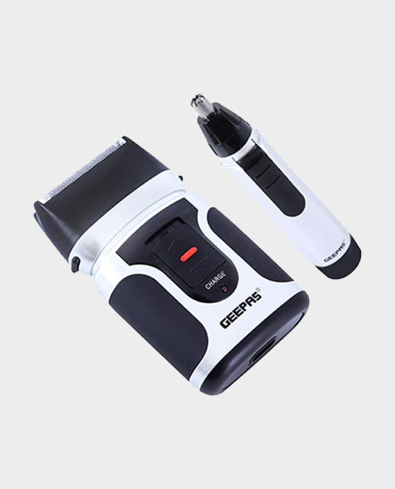 Geepas GSR110N 3 Watt 2 in 1 Rechargeable Mens Shaver and Nose Trimmer in Qatar