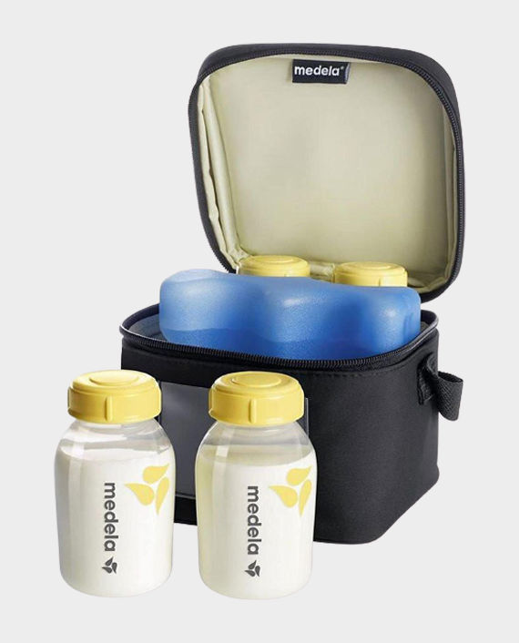 Medela 8.0154 Cooler Bag with 4 Baby Bottles Portable Bag for Breast Milk Storage in Qatar