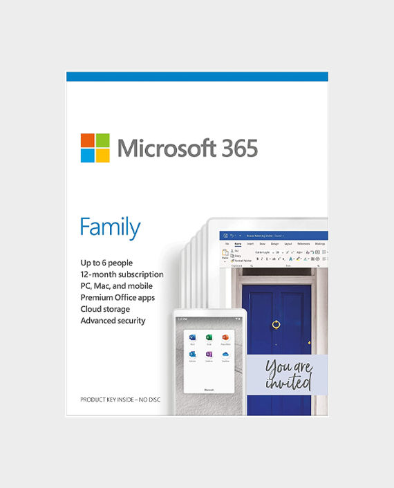 Microsoft 365 Family Mac / Windows English Subscription Middle East Version 1 Year in Qatar