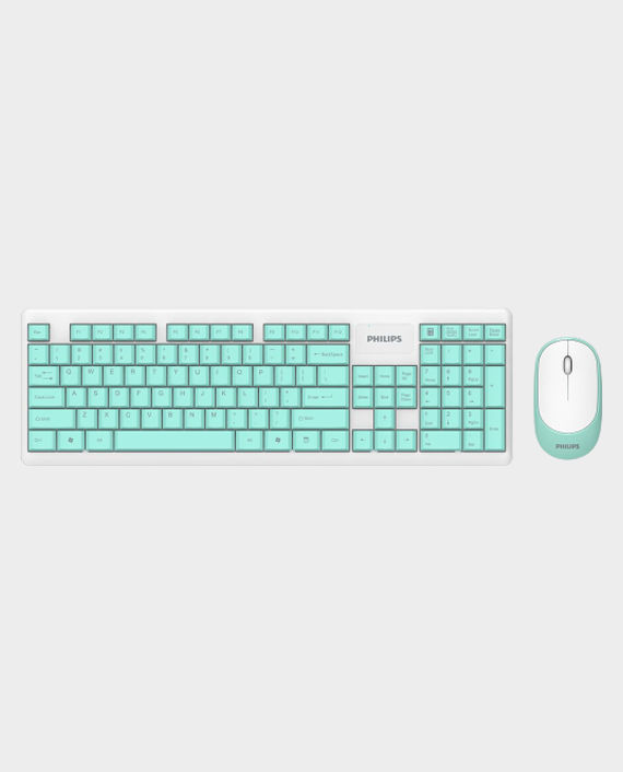 Philips SPT6314 Wired Keyboard & Mouse Combo Cyan in Qatar