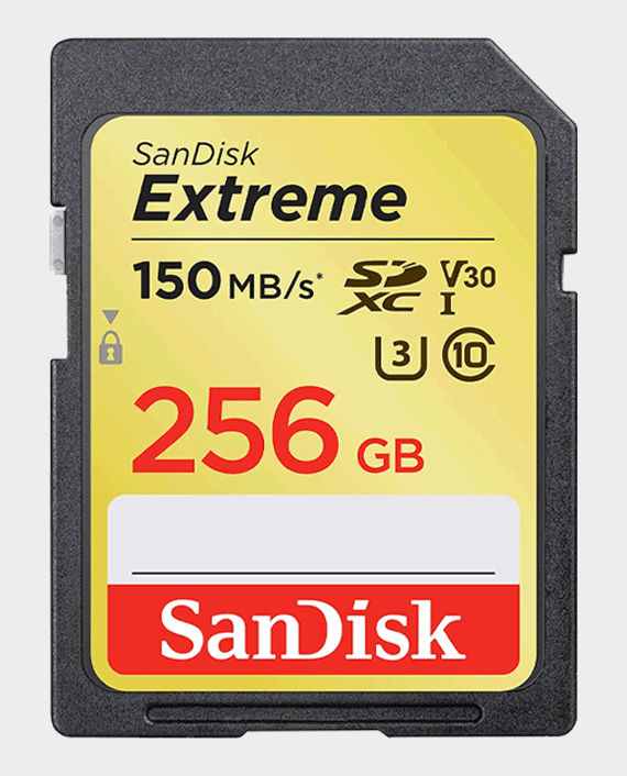 Sandisk Extreme SDXC UHS-I Card 256GB in Qatar