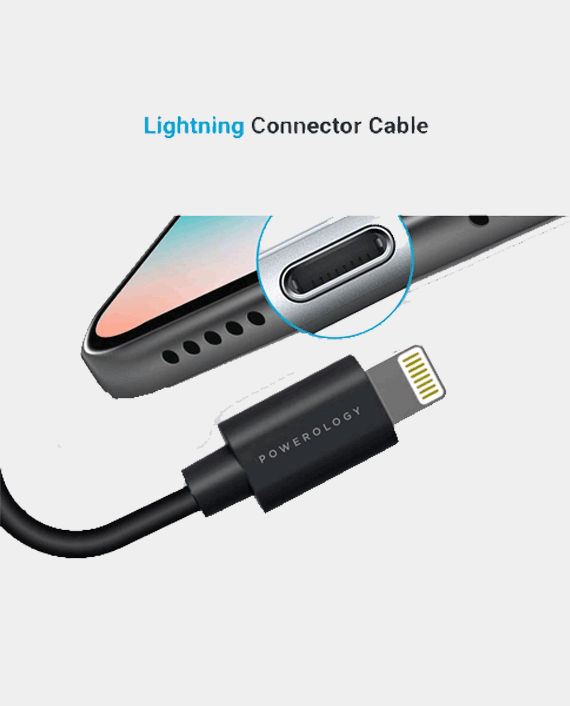Powerology Lightning Cable 1.2m - Black