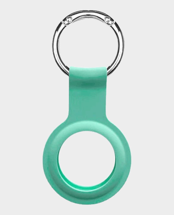 Devia Silicone Case With Key Ring For AirTag Green in Qatar