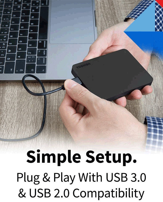 Toshiba Canvio Basics 2TB Portable External Hard Drive USB Black