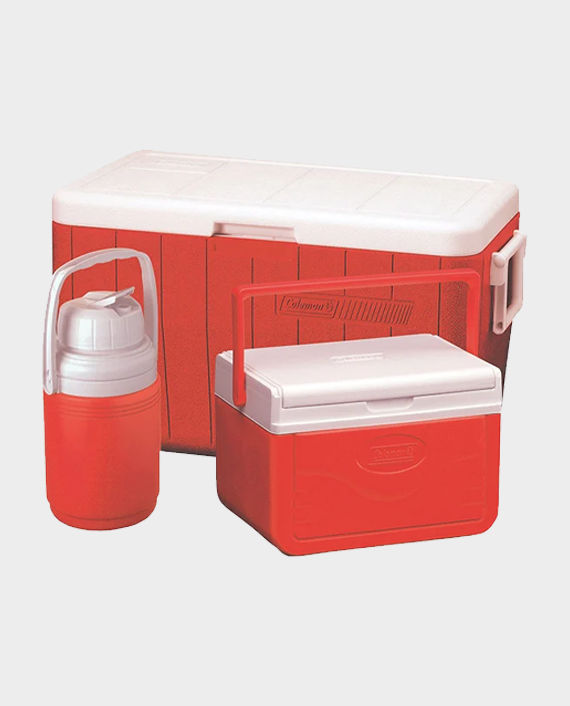Coleman 3000000024 48, 5 Quart & 0.3 Gallon Cooler 3 Piece Combo – Red