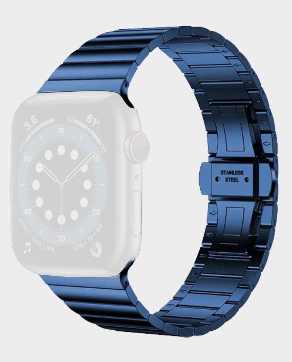 Green GNSTPST44BL Acero Correa Link Bracelet for Apple Watch 42/44mm Blue in Qatar