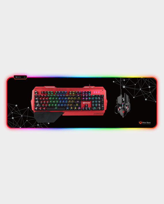 Meetion MT-PD121 Large RGB Gaming Keyboard and Mouse Pad Black