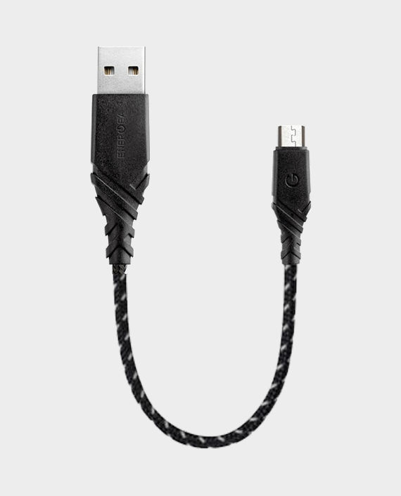 Energea Duraglitz Charge and Sync Tough Micro USB Cable 18cm – Black