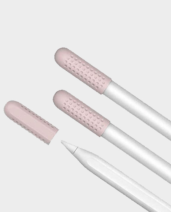 AhaStyle Full Cover Silicone Nib Cap for Apple Pencil 2 (3 Packs) Pink in Qatar