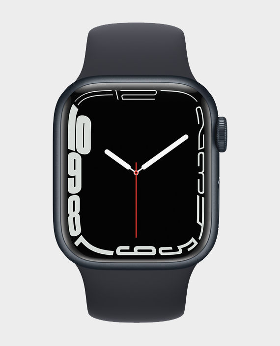 Apple Watch Series 7 MKMX3 41mm GPS Midnight Aluminum Case with Midnight Sport Band in Qatar