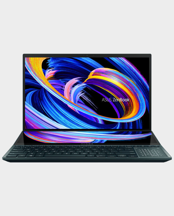 ASUS ZenBook Pro Duo 15 UX582HS OLED009T Core i9 32GB RAM 1TB SSD NVIDIA GeForce RTX 3080 15.6 inch Touch Screen Windows 10 Celestial Blue in Qatar