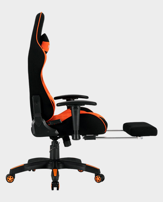 Meetion MT-CHR25 2D Armrest Massage Gaming E-Sport Chair with Footrest Black & Orange