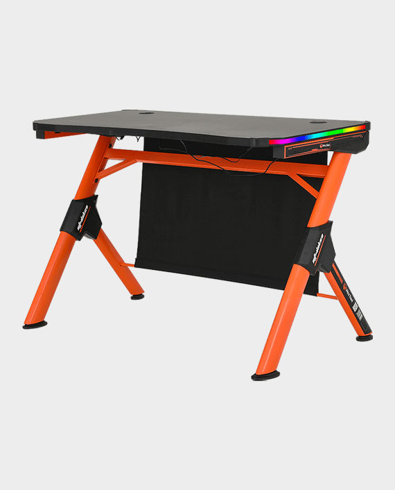 Meetion MT-DSK20 RGB LED PC Computer Gaming Desk Black & Orange