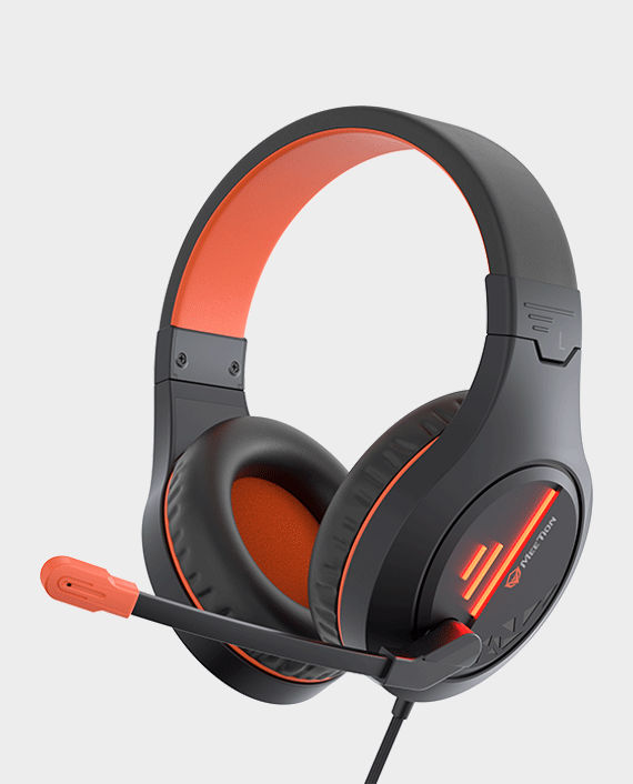 Meetion MT-HP021 Stereo Gaming Headset with Mic Backlit Black Orange in Qatar