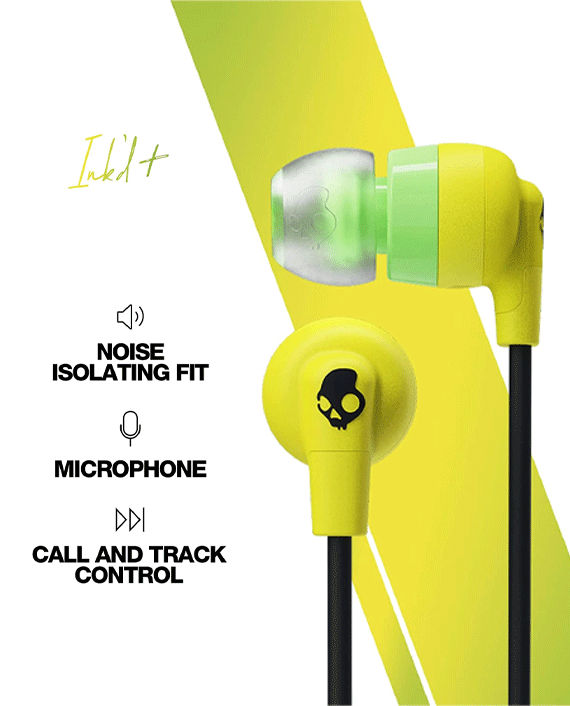 Skullcandy Ink'd+ S2IMY-N746 Earbuds with Microphone