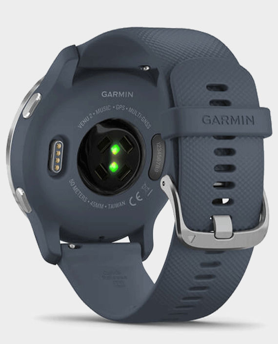 Garmin 010-02430-10 Venu 2 GPS Smartwatch with Silver Stainless Steel Bezel and Silicone Band
