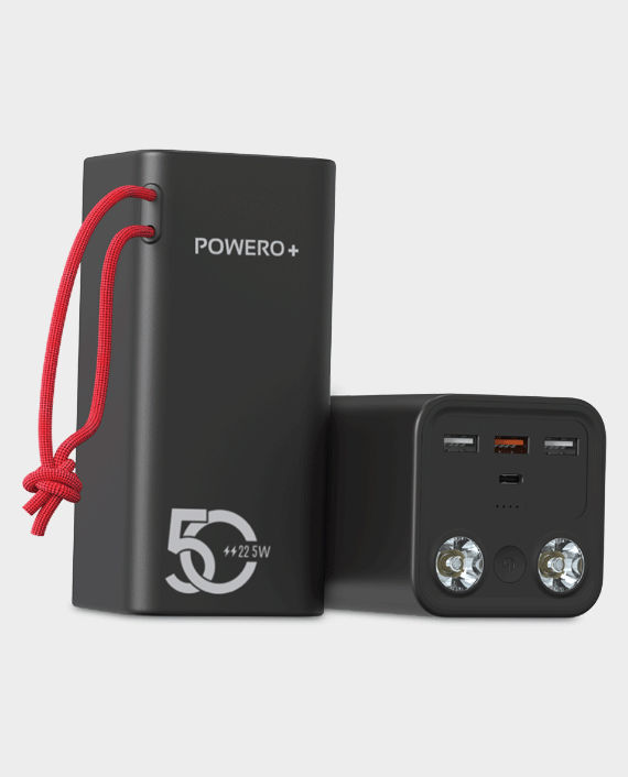 Powero+ PR-PB50K22HBK Versatile 50000mAh Power Bank – Black