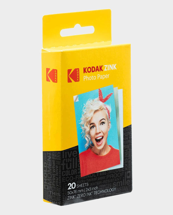 Kodak 2x3 inch Zink Photo Paper 20 Pack