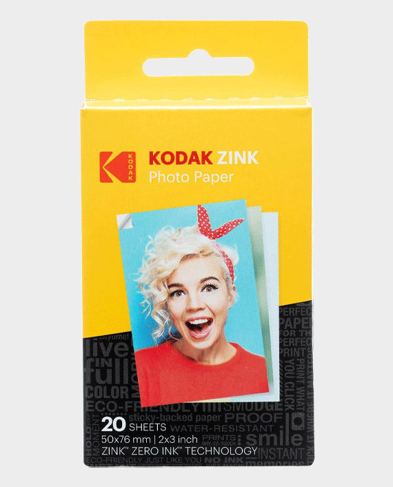 Kodak 2x3 inch Zink Photo Paper 20 Pack in Qatar
