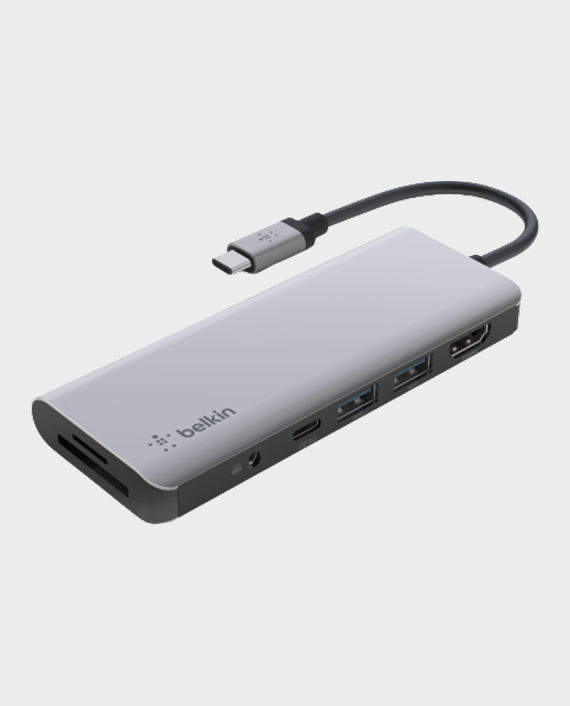 Belkin CONNECT AVC009btSGY USB-C 7-in-1 Multiport Hub Adapter