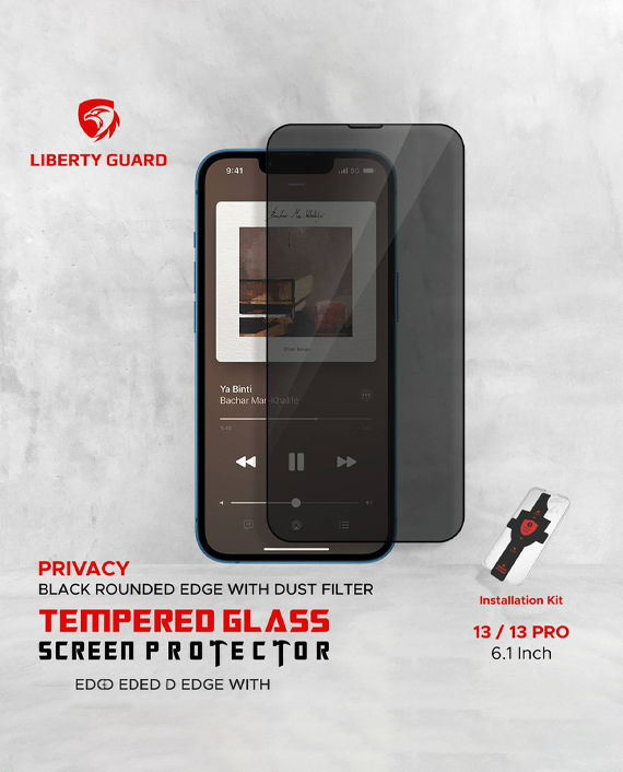 Liberty Guard 2.5D Privacy Tempered Glass Screen Protector for 13 Pro 6.1 inch