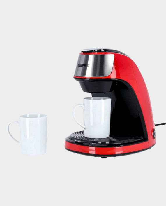 Geepas GCM41508 2 Cups Coffee Maker with Nylon Filter Red in Qatar