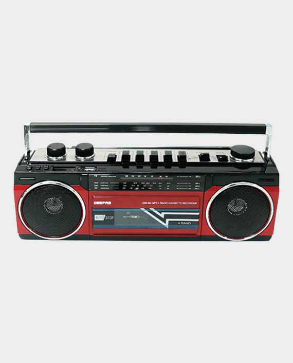 Geepas GCR13011 Radio Cassette Recorder Red & Black in Qatar
