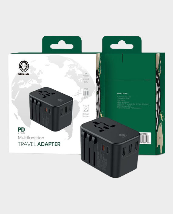 Green PD 20W Multi-Function Travel Adapter in Qatar