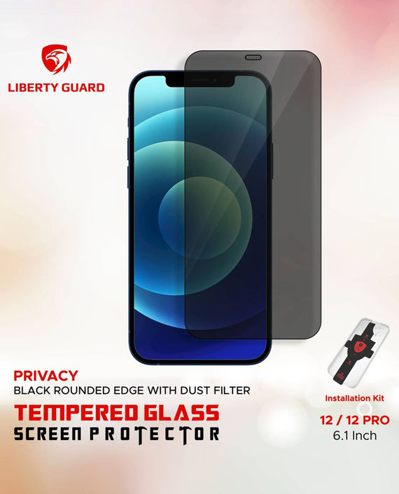 Liberty Guard 2.5D Privacy Tempered Glass Screen Protector for 12 Pro 6.1 inch