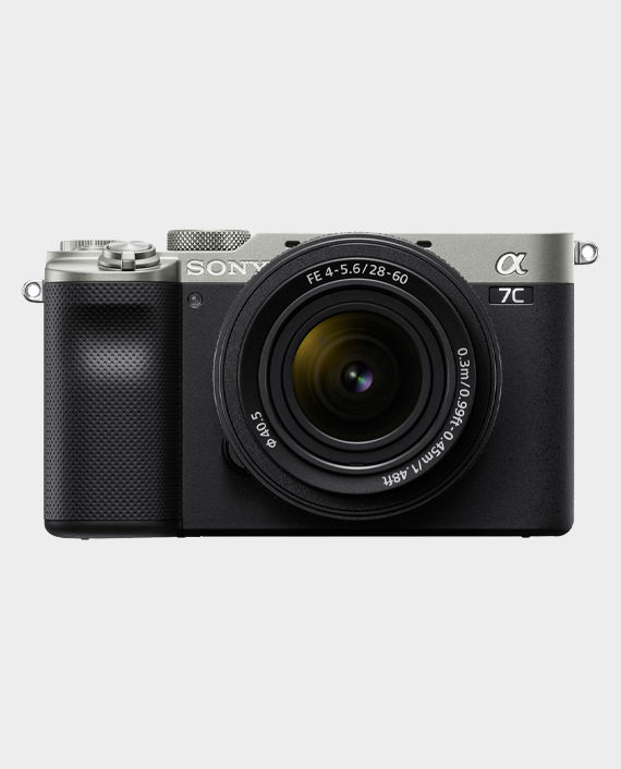 Sony Alpha 7C Compact Full-Frame Camera - Body + 28-60mm Zoom Lens ILCE-7CL/SQ Silver in Qatar
