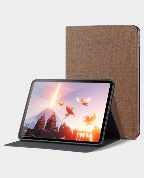 X-level Canvas Series Book Case for Xiaomi Mi Pad5 Pad5 Pro Brown in Qatar