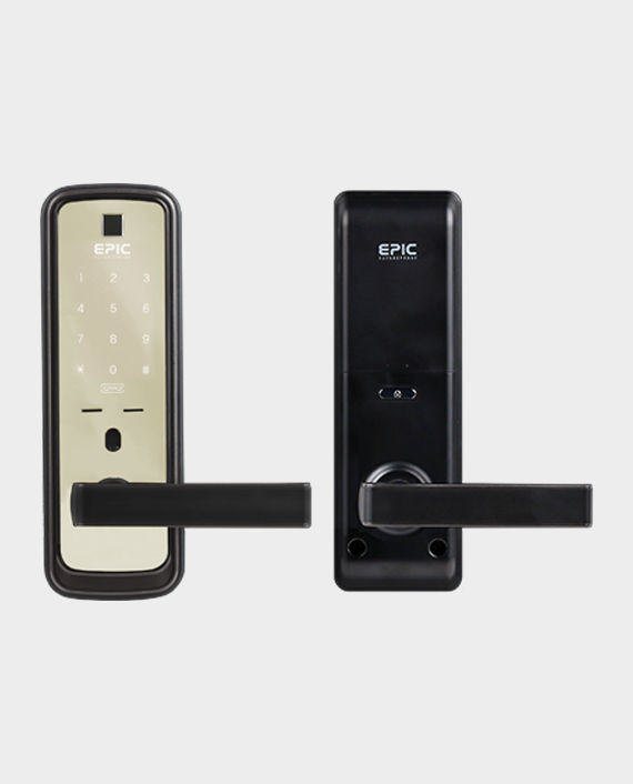 Epic ES-F7000K Elegant Design 4 Way Operated Fingerprint RFID Card Pin Method & Key Method Digital Glass Door Lock in Qatar