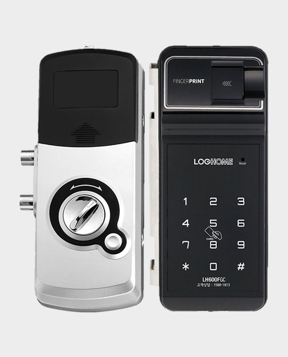 Loghome LH600FGC-SN Elegant Design 4 Way Operated Fingerprint RFID Card Key & Pin Method Digital Glass Door Lock in Qatar