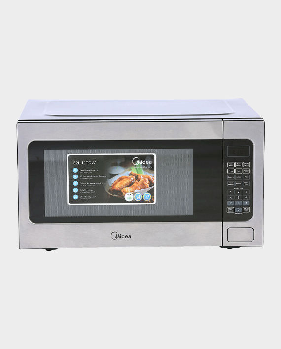 Midea EM262AWY 62L Solo Microwave Oven Digital Controls Silver in Qatar