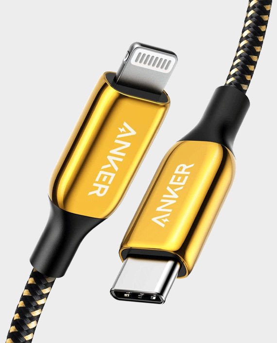 Anker Powerline+ III USB-C to Lightning Connector 6ft/1.8m (A8843hb1) Gold in Qatar