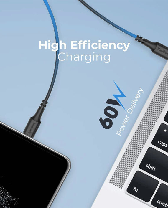 Blupebble PowerFlow USB-C to USB-C Cable 3A 6.6ft