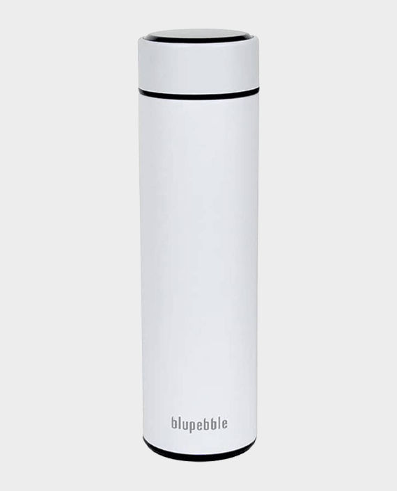 Blupebble Smart Water Bottle with LED Temperature Indicator 500ml White in Qatar