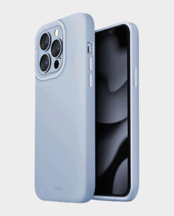 Uniq iPhone 13 Pro Hybrid Lino Hue MagSafe Case – Arctic Blue