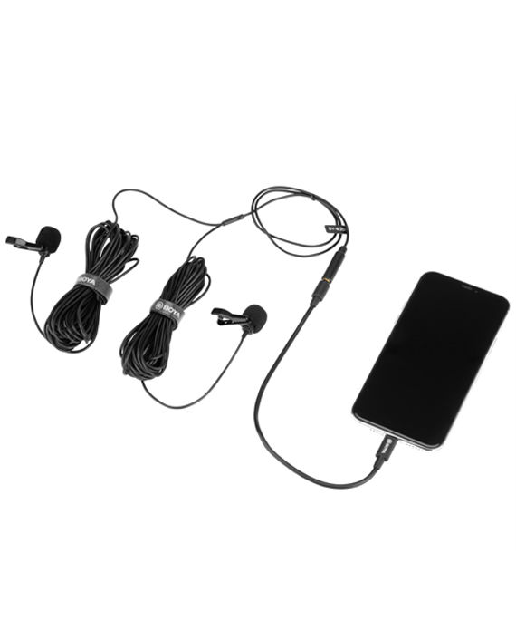 Boya Digital Dual Lavalier Microphone for iOS Devices BY-M2D