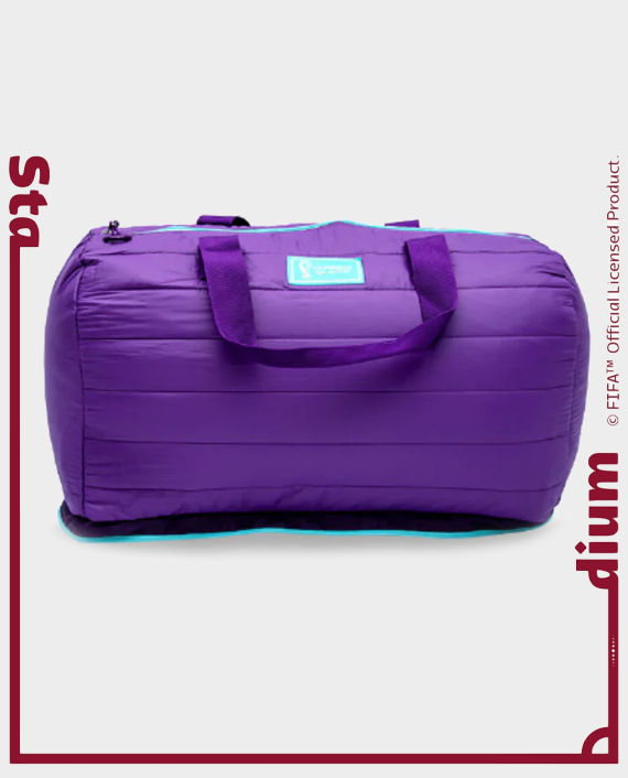 FWC Qatar 2022 Foldable Duffle Bag Passion Purple and Talent Turquoise in Qatar