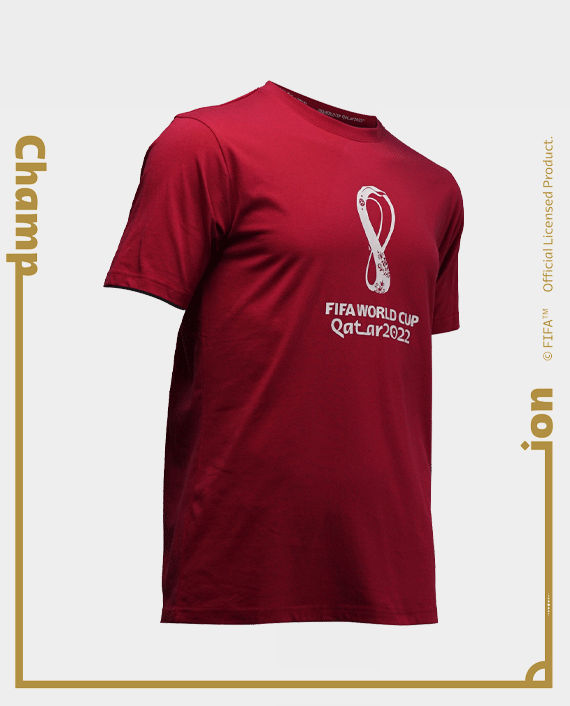 FWC Qatar 2022 Official Emblem Short Sleeve T-Shirt Essential (Size: M) (Men) FL0308