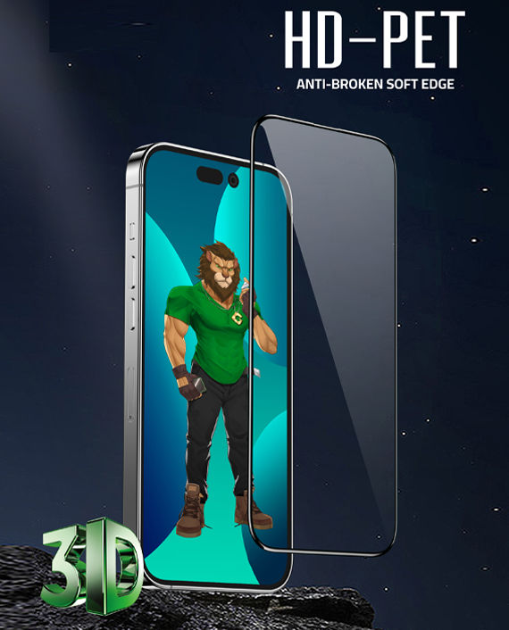 Green 3D HD-PET Glass Screen Protector for iPhone 14 Pro (6.1)