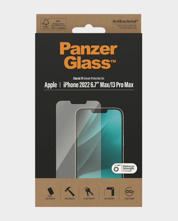 PanzerGlass Classic Fit Clear Screen Guard for iPhone 14 Plus / 13 Pro Max